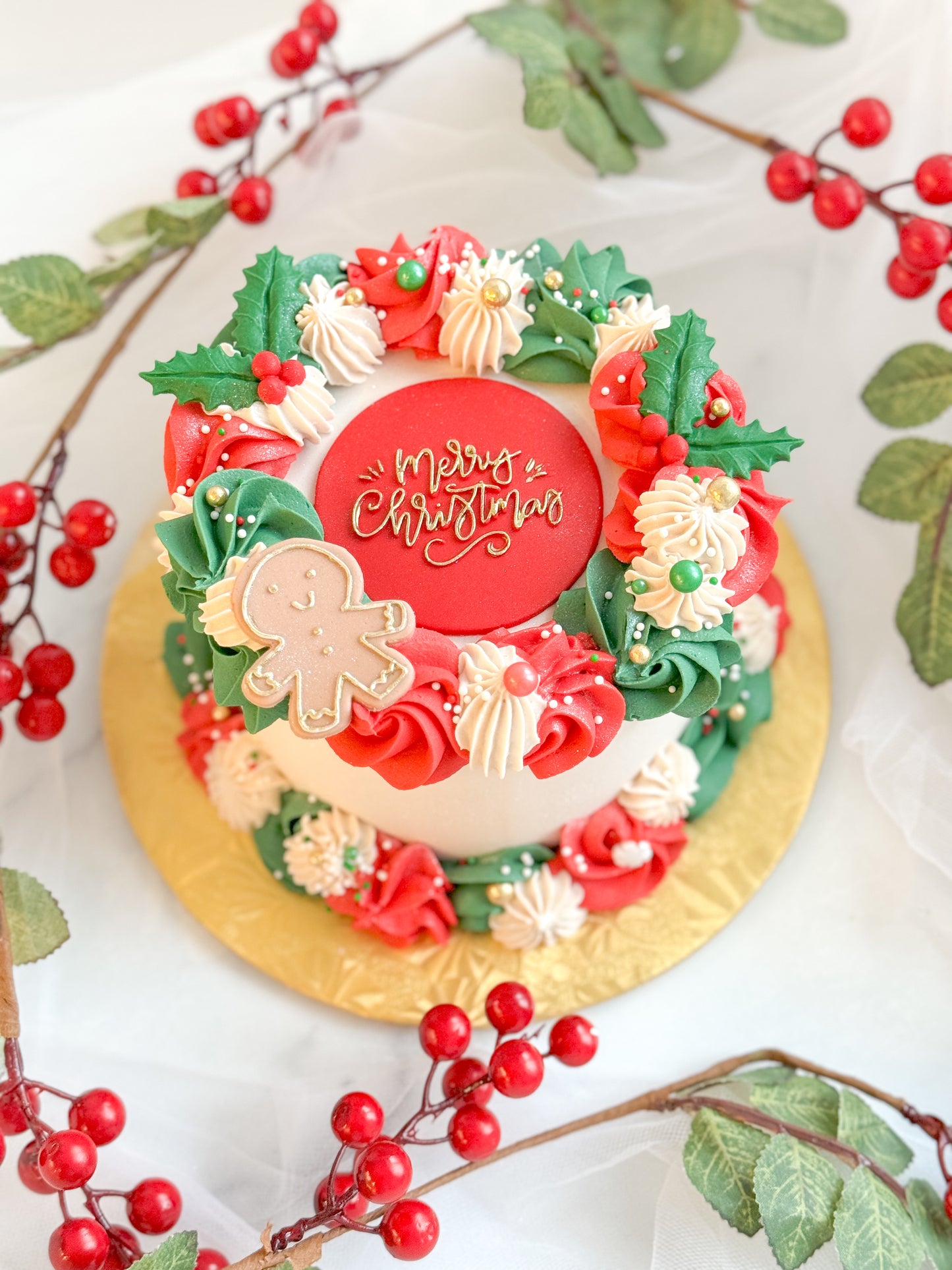 Festive Christmas Decorated Cake