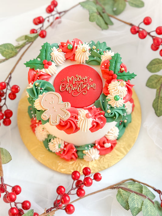 Festive Christmas Decorated Cake